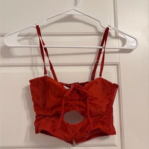 Red Crop Top